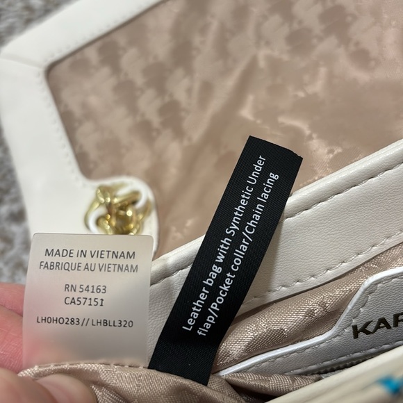 KARL LAGERFELD PARIS Agyness Chevron Chain Shoulder Bag - Picture 11 of 12